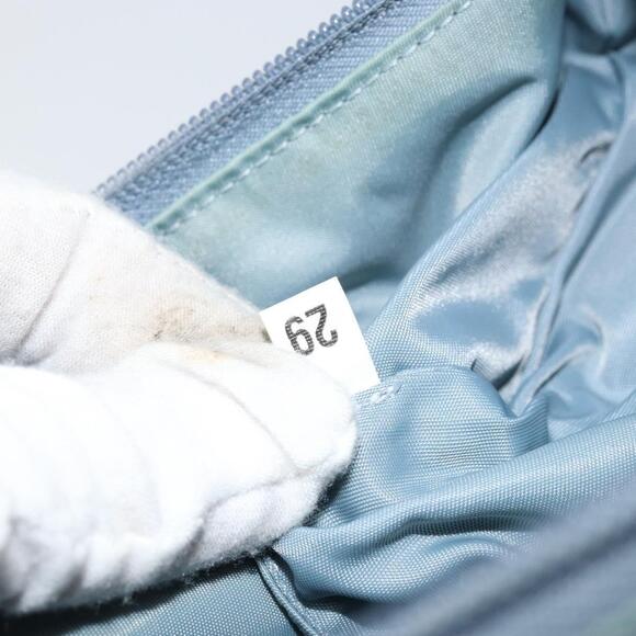 PRADA Accessory Pouch Nylon Light Blue Silver Auth 151268 - Picture 12 of 16